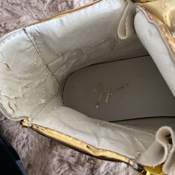 **Giuseppe Zanotti Gold Mettalic Sneakers** - Picture 5 of 6